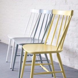 chaise scandinave laquée jaune - Landmade